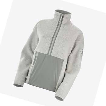 Salomon SNOWSHELTER TEDDY Kadın Kapüşonlu Sweatshirt Yeşil | TR 2509AHK